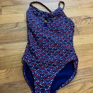 Vineyard Vines by Target - patriotic stars and whale print girls’ swimsuit